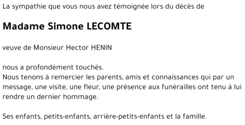 Simone LECOMTE