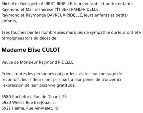 Elise CULOT