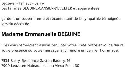 Emmanuelle DEGUINE