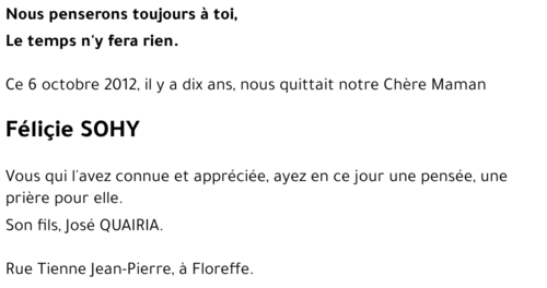 Félicie SOHY