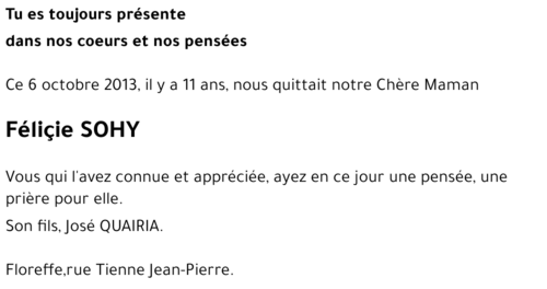 Félicie SOHY