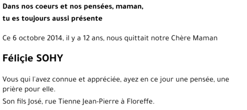Félicie SOHY