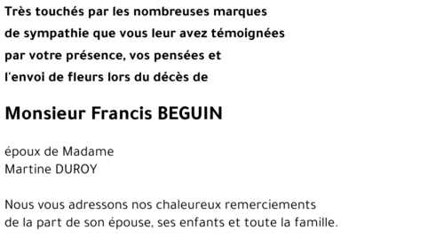 Francis BEGUIN