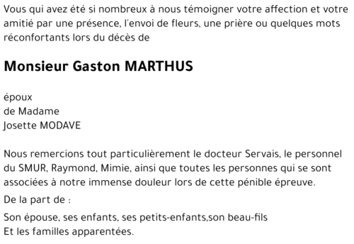 Gaston MARTHUS