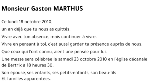 Gaston MARTHUS