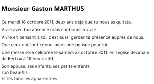 Gaston MARTHUS