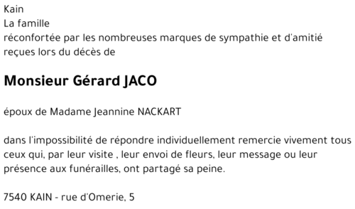Gérard JACO