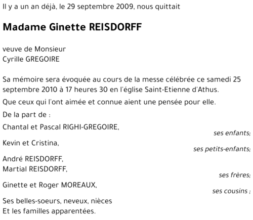 Ginette REISDORFF