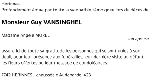 Guy VANSINGHEL