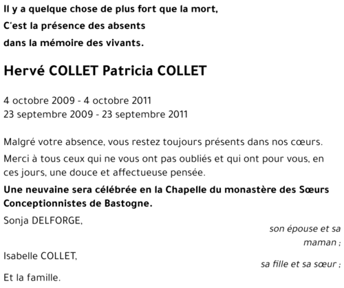 Hervé et Patricia COLLET