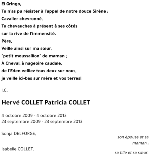 Hervé et Patricia COLLET