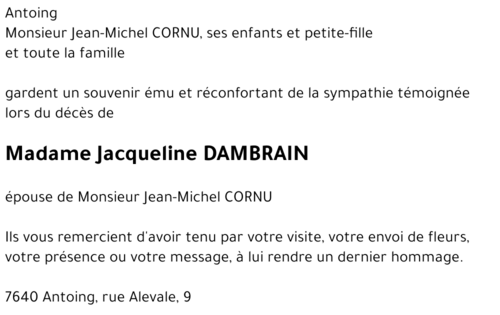 Jacqueline DAMBRAIN