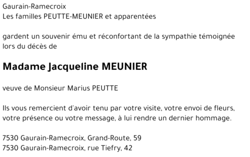 Jacqueline MEUNIER