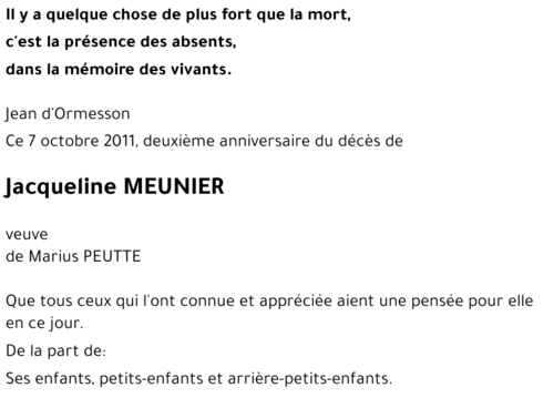 Jacqueline MEUNIER