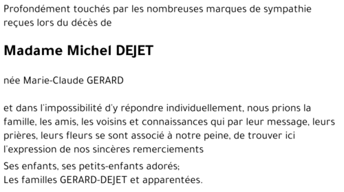 Marie-Claude GERARD