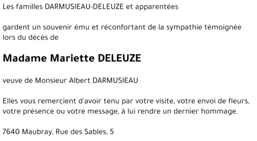 Mariette DELEUZE