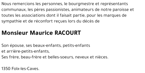 Maurice RACOURT