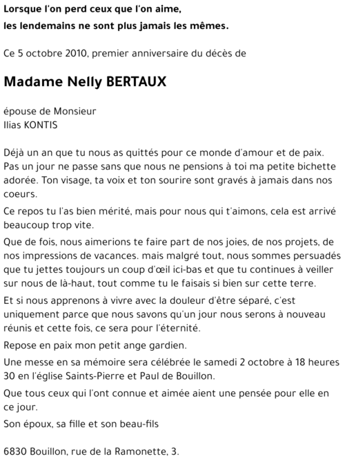 Nelly BERTAUX