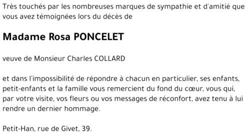 Rosa PONCELET