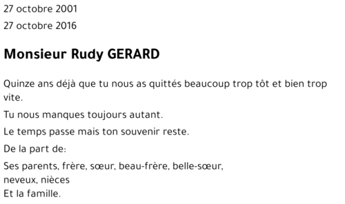 Rudy GERARD