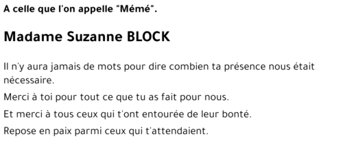 Suzanne BLOCK
