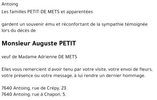Auguste PETIT