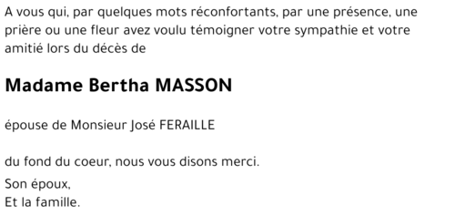 Bertha MASSON