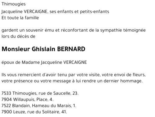 Ghislain BERNARD