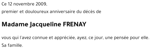 Jacqueline FRENAY
