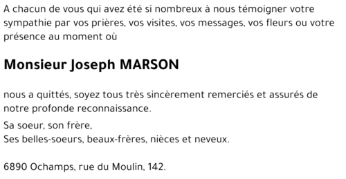 Joseph MARSON