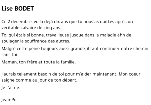 Lise BODET