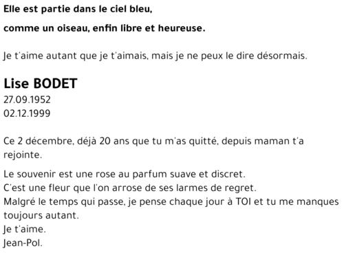 Lise BODET