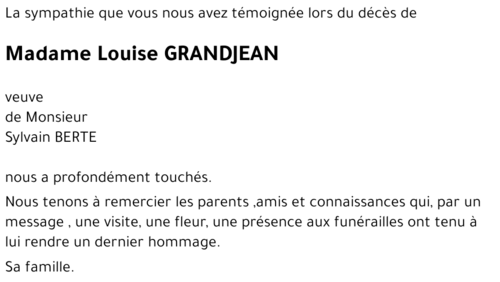 Louise GRANDJEAN