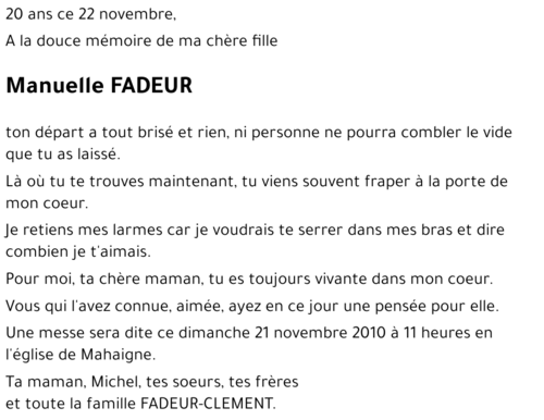 Manuelle FADEUR