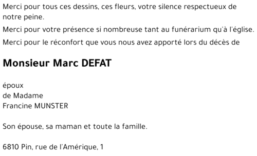 Marc DEFAT