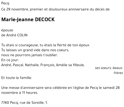 Marie-Jeanne DECOCK