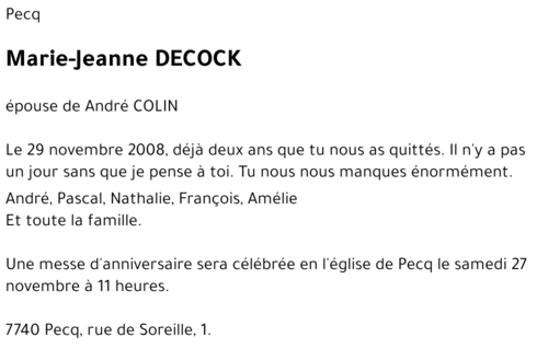 Marie-Jeanne DECOCK