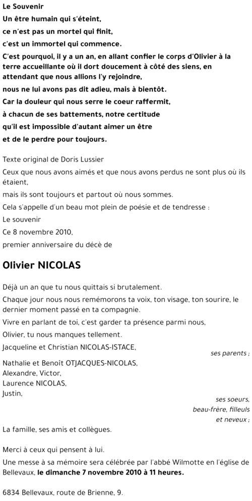 Olivier NICOLAS