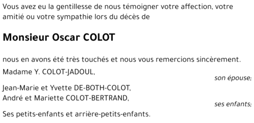 Oscar COLOT