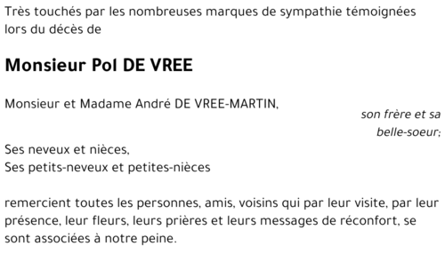 Pol DE VREE
