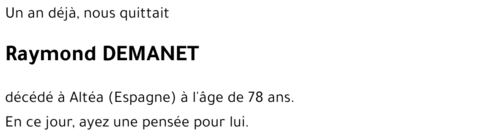 Raymond DEMANET
