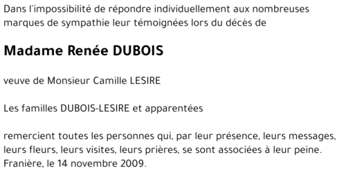 Renée DUBOIS