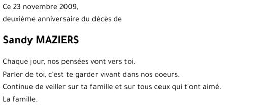 Sandy MAZIERS