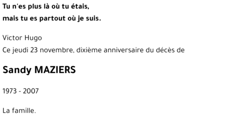 Sandy MAZIERS