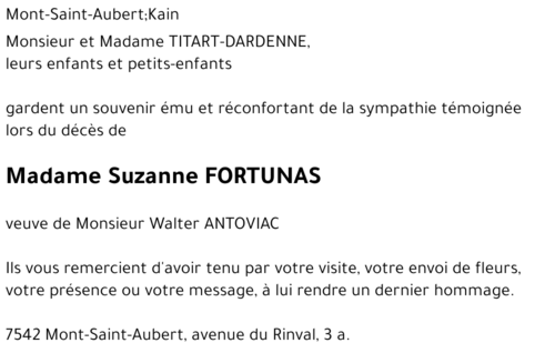 Suzanne FORTUNAS