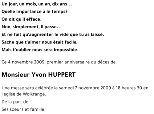 Yvon HUPPERT