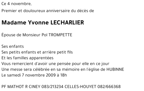 yVONNE LECHARLIER