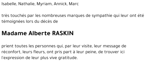 Alberte RASKIN
