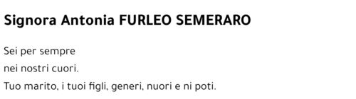 Antonia FURLEO SEMERARO