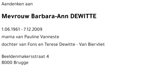 Barbara-Ann DEWITTE